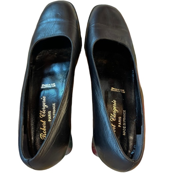 Robert Clergery black leather shoes made in Paris France. Size 7 - Picture 5 of 9